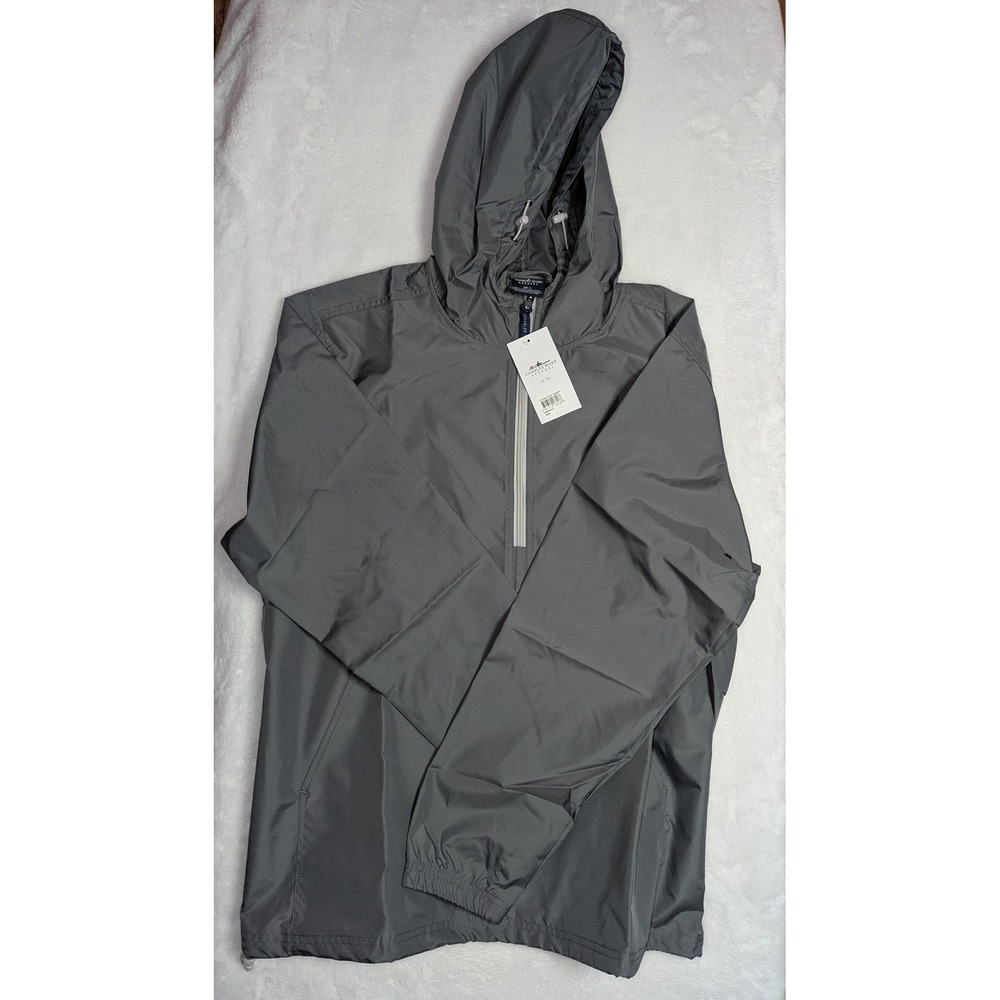 Charles River Apparel Mens Pack-N-Go Grey Windbreaker Half Zip Jacket 9904 L